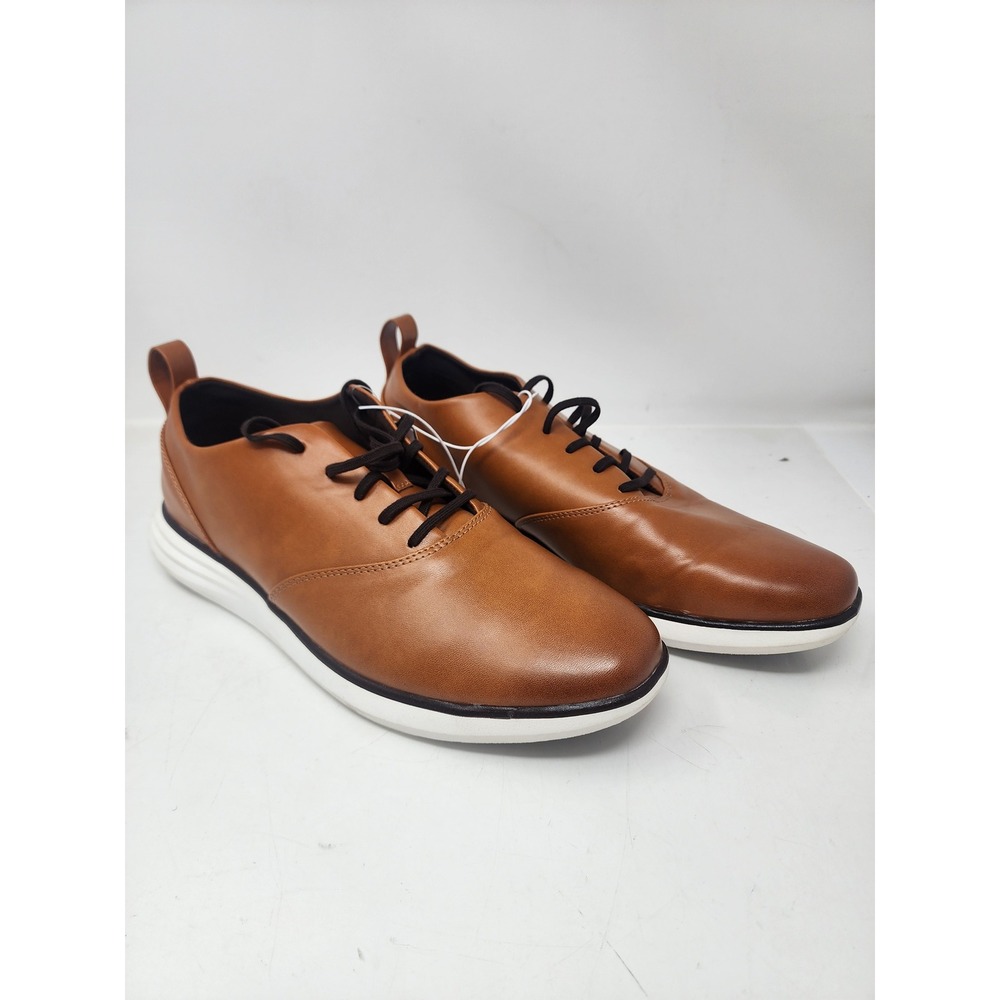 Goodfellow & Co Mens Donovan Cognac Dress Sneakers Brown Size 12 Memory Foam NEW